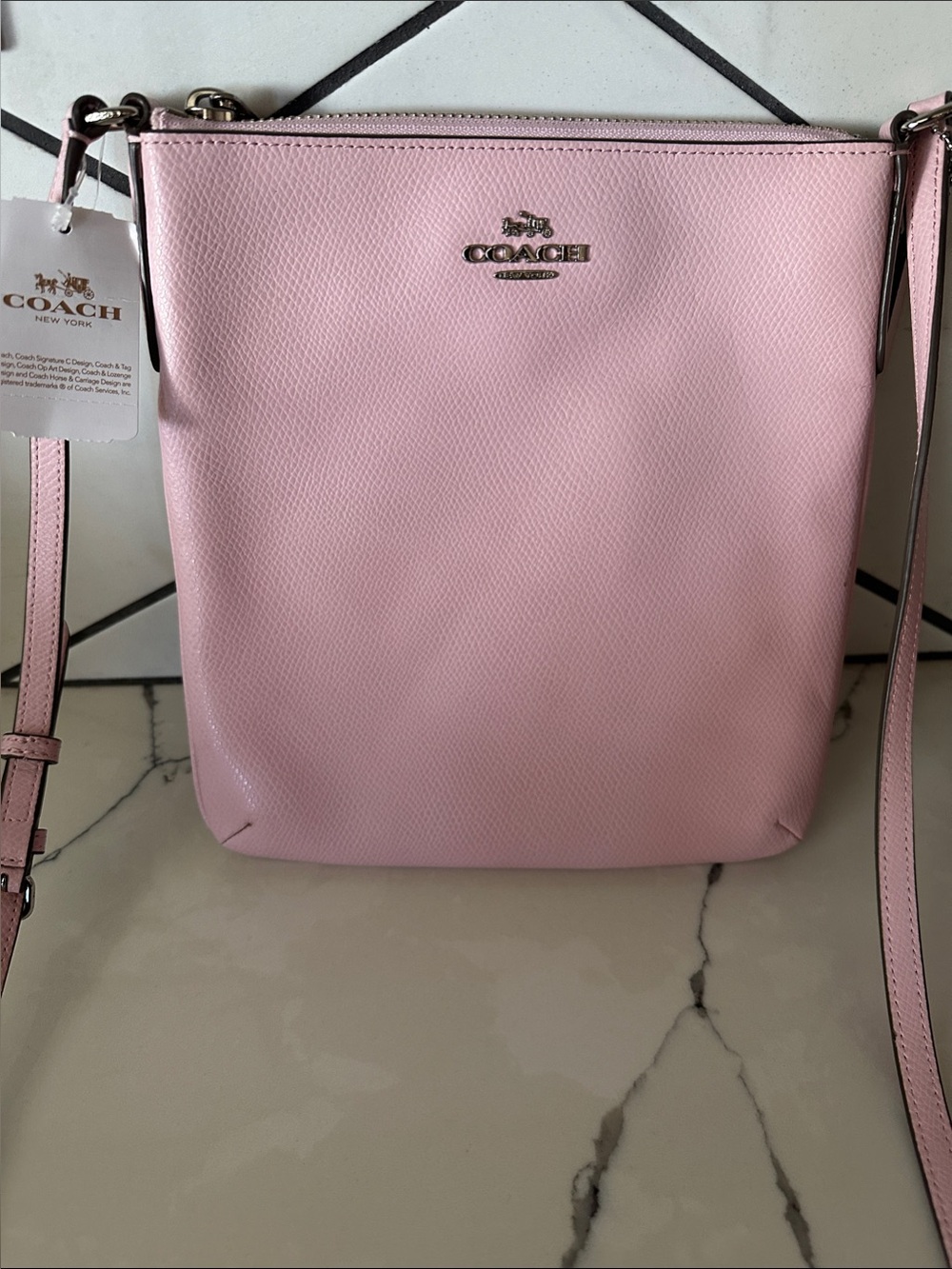 Coach Light Pink Leather Crossbody Bag